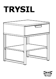 Fiberboard drawer back/ drawer sides: Trysil Nightstand Dark Brown Black Ikeapedia