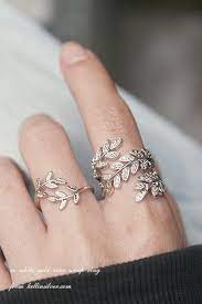 Cz White Gold Vine Ring Wrap 14k Rose Gold Engagement Rings White Gold Rings Rose Gold Engagement Ring