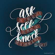 Ask Seek Knock - Matthew 77 By Newbranchstudio Bible Verse Typography Bible Doodling Life Verses