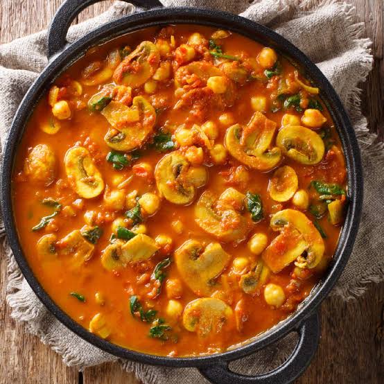 Mushroom Matar Masala