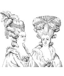 If you like the girl having her hair done by a hairdresser coloring page, you will find so much more coloring sheets for free! Hairdresser Style Marie Antoinette Illustration 1880 Royal Adult Coloring Pages
