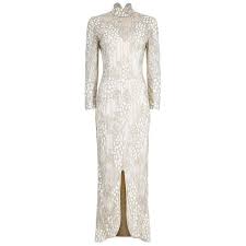 1990s Bob Mackie Ivory Beaded Couture Bridal Gown With Bunch Of Grapes Design Couture Bridal Gowns Ivory Evening Gowns Bridal Couture