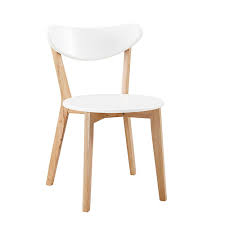 My small dining area is currently a work in progress, but the chairs. Welwick Designs Mid Century Modern Wood Dining Chairs Set Of 2 White Natural The Home Depot Canada