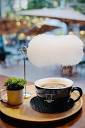 This coffee is served with a cloud of "cotton candy", the coffee ...
