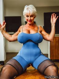 Porn image of huge boobs high heels sapphire vivid gigantic boobs white  hair laughing created by AI