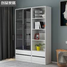 Additionally, there is a selection of glass door styles that you can select by using the library button located next to the door style. Nordic Minimalist Modern Two Door Bookcase Combination Glass Door Floor To Ceiling Two Bookshelf Bookcase Storage Shelf Cabinet