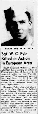 PFC Arnold Hacker, of Unionville, Indiana, and the 151st Infantry Regiment,  was killed in action