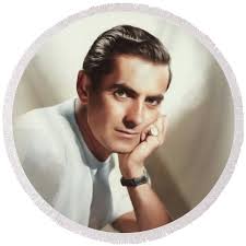 Tyrone Power, Actor Beach Towel by Esoterica Art Agency