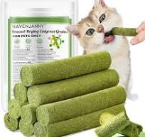 Amazon.com : HavenJanny 50g Cat Grass Teething Stick, Freezed Drying Cat  Grass Sticks Snacks for Cats, Edible Cat Treats for Teeth Cleaning and ...