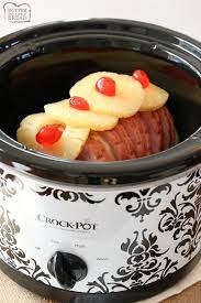 We normally cook a ham in the slow cooker for 4 to 5 hours. Crock Pot Ham How To Slow Cook Your Holiday Ham Butter With A Side Of Bread