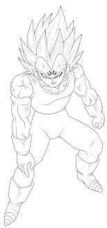 Majin Vegeta Lineart By Chronofz On Deviantart Fantasy Art Illustrations Dragon Ball Super Art Art Poster Design