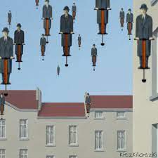 Kiszkiloszki Another One From The Golconda Gifs Folder Golconda By Rene Magritte 1953 Meet Me On Facebook Instagr Magritte Rene Magritte Golconda