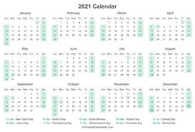 Here we have made available 2021 calendar templates with canada holidays for download. Printable Calendar 2021 Yearly Monthly Weekly Planner Template
