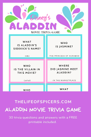 From tricky riddles to u.s. Aladdin Movie Trivia Quiz Free Printable The Life Of Spicers