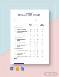 Thus, an equipment checklist is a tool that can make it faster for you to organize the process of equipment maintenance and evaluation. Free 13 Compliance Checklist Samples And Templates In Pdf Ms Word Excel