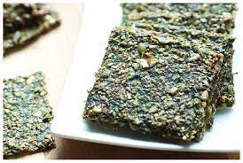 My toddler loves crackers and i wanted to find something that would be more healthy than whole wheat ritz. Raw Pumpkin Seed Crackers With Spinach Vegan Raw Gluten Free One Green Planet