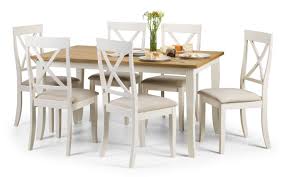 Read our latest guide about the best pedestal tables. Julian Bowen Davenport Oak And White Dining Table And Chairs Set 349 Beds Direct Warehouse Gainsborough Lincolnshire