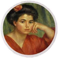 Young Woman With A Rose; Jeune Fille A La Rose, 1907 Sticker