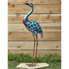 45+ top collection garden cranes. Lakeside Metal Bird Yard Ornament Decorative Outdoor Garden Sculpture Blue Heron Target
