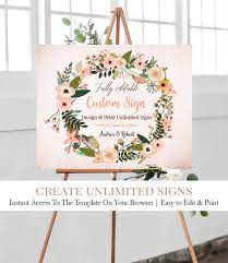 Custom Baby Shower Welcome Sign For Girl F4