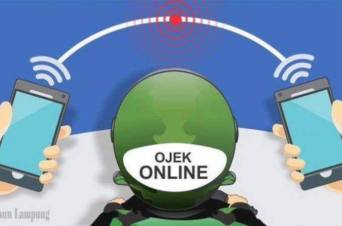 Ilustrasi order melalui ojek online