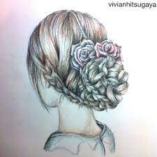 Braided Bun Colouring Pencil B W Sketch Find Me At Http Www Colour To Inspire Tumblr Com Or Http How To Draw Hair Drawing Hair Braid How To Draw Braids