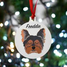 Maybe you would like to learn more about one of these? Yorkshire Terrier Dog Christmas Decoration Personalised By Hoobynoo Notonthehighstreet Com
