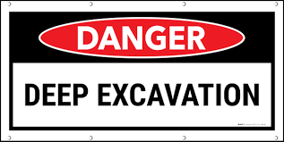 Find & download free graphic resources for excavation construction. Danger Deep Excavation Banner Creative Safety Supply