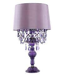 A white nordic dining room with a black buffet and mauve chairs, some plants and blooms. This Purple Crystal Alisal Table Lamp Is Perfect Zulilyfinds Purple Table Lamp Purple Lamp Lamp