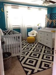 Black and white is a classic color combination that will never go out of style. Turquoise Nursery Design With Yellow Black And White Accents Digsdigs