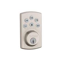 Kwikset Powerbolt2 Satin Nickel Single Cylinder Electronic Deadbolt Featuring Smartkey Security 907 15 Rcal Rcs Cp Pwrbolt 2 The Home Depot