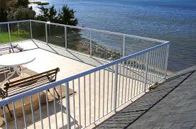 Our commercial railing systems and commercial stair railing can capably act as safety barriers for people to walk through and provide a guide to hold on to if necessary. Aluminum Deck Railing Glass Railing Powdercoated Aluminum Picket Railing And Fencing Systems For Canada And The United States