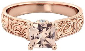 This is the substance that makes it tougher, more durable, and wearable as jewelry. Natural Peach Pink 2 06 Ct Vs Morganite Ring With Diamonds Rose Gold 14k Vintage Hand Engraved Designer Amazon Com
