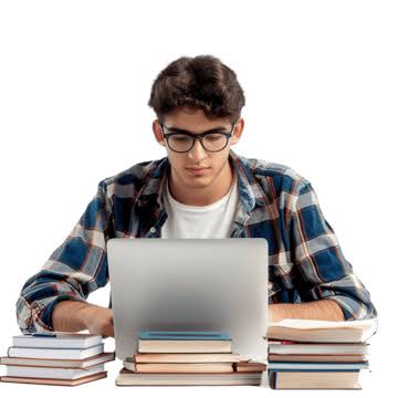 Student pointing to form