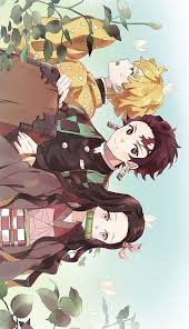 Chibi nezuko demon slayer sticker. Tanjiro Kamado Nezuko Zenitsu Demon Slayer Kimetsu No Yaiba Anime Chibi Slayer Anime Wallpaper Pc Anime