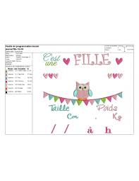 Moyenne des notes de ces articles : Motif De Broderie Journal De Naissance Fille
