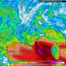 The minimum value of the daily temperature is expected at around +54°f. Tempete Zeus Meteo 06