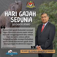 Maybe you would like to learn more about one of these? Jabatan Perhilitan On Twitter Jabatan Perhilitan Semenanjung Malaysia Ingin Berkongsi Ucapan Menteri Ketsa Yb Dato Dr Shamsul Anuar Hj Nasarah Sempena Sambutan Hari Gajah Sedunia 2020 Pada 12 Ogos 2020 Https T Co 4htknmokou Https T Co