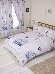 Spend this time at home to refresh your home decor style! Beddengoed Bedlinnen Nautical Single Bedding Pillowcase Duvet Cover Set Ships And Anchors Luxclusif Com