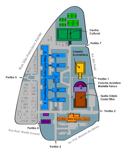 Mapa da UERJ – PR-1 UERJ