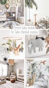 A neutral crib is warmed by cheerful giraffe bedding, which includes a baby quilt. Safari Animals Baby Mobile Jungle Cot Toy Lion Giraffe Elephant Felt Nursery Adornment The In 2020 Baby Boy Room Nursery Safari Theme Nursery Baby Safari Nursery