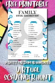 Virtual Scavenger Hunt Free Printable In 2020 Scavenger Hunt Charades For Kids Fun Activities For Kids