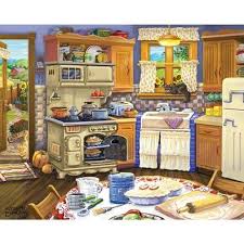 Bits And Pieces 300 Piece Puzzles Country Kitchen 300 Large Piece Jigsaw Puzzle Country Art Larger Piece Jigsaw Puzzles Art