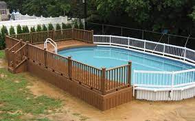Above ground swimming pool kits for sale online at great low prices! Above Ground Pool Installation Cost And Steps Can Be Varied Depending On Which Quality Do You Wan Above Ground Pool Fence Pool Deck Plans Pool Landscape Design