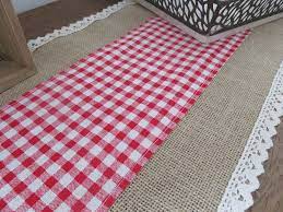 chemin de table vichy dessus de buffet jute decoration campagne chemin table champetre maison campagnarde style vintage tissu et etsy etsy seller quilts