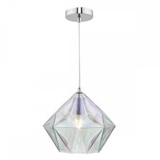 Pendant lighting complements the décor and mood of any room. Dar 1 Light Gaia Ceiling Pendant Gai0150 Glass Polished Chrome