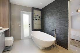 But in an era where the popularity of granite has made it a little common, a slate floor will be truly unique. Modern Master Bathroom With Slate Tile Accent Wall Hgtv