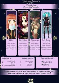 What makes artists&clients the best marketplace for art on demand? Digital Commission Sheet By Sleepingayumu On Deviantart