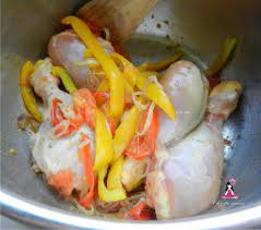Peperonata con pentola a pressione. Cosce Di Pollo Ai Peperoni Ricetta Light Pollo Ricette Light Cosce