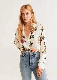 Denim jeans, shorts and skirts all look good with floral tops. Ajf Flower Print Shirt Womens Off 52 Www Bicakcibaba Com